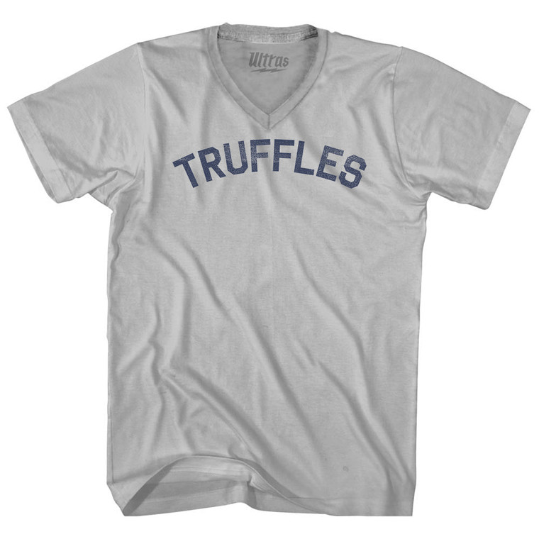 Truffles Adult Tri-Blend V-neck T-shirt - Cool Grey