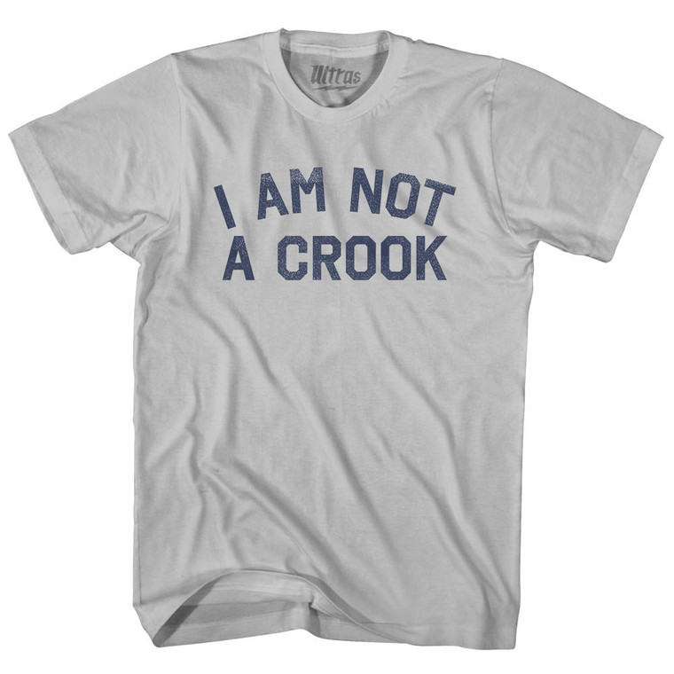 I Am Not A Crook Adult Cotton T-shirt - Cool Grey