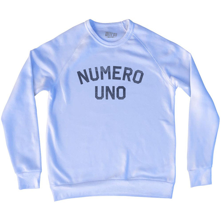 Numero Uno Adult Tri-Blend Sweatshirt - White