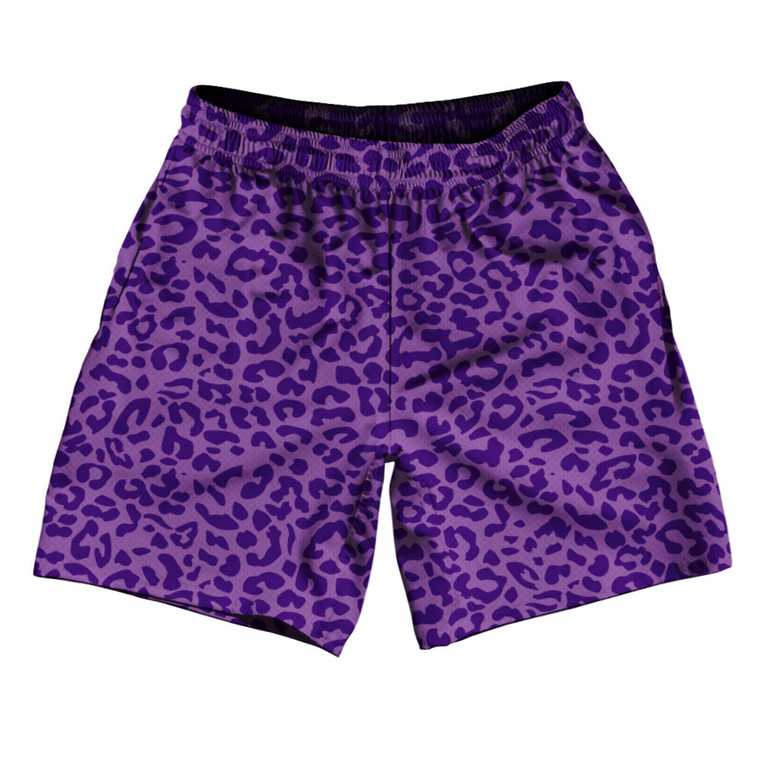 Cheetah Two Tone Light Purple Athletic Running Fitness Exercise Shorts 7" Inseam Shorts Made In USA - Light Purple