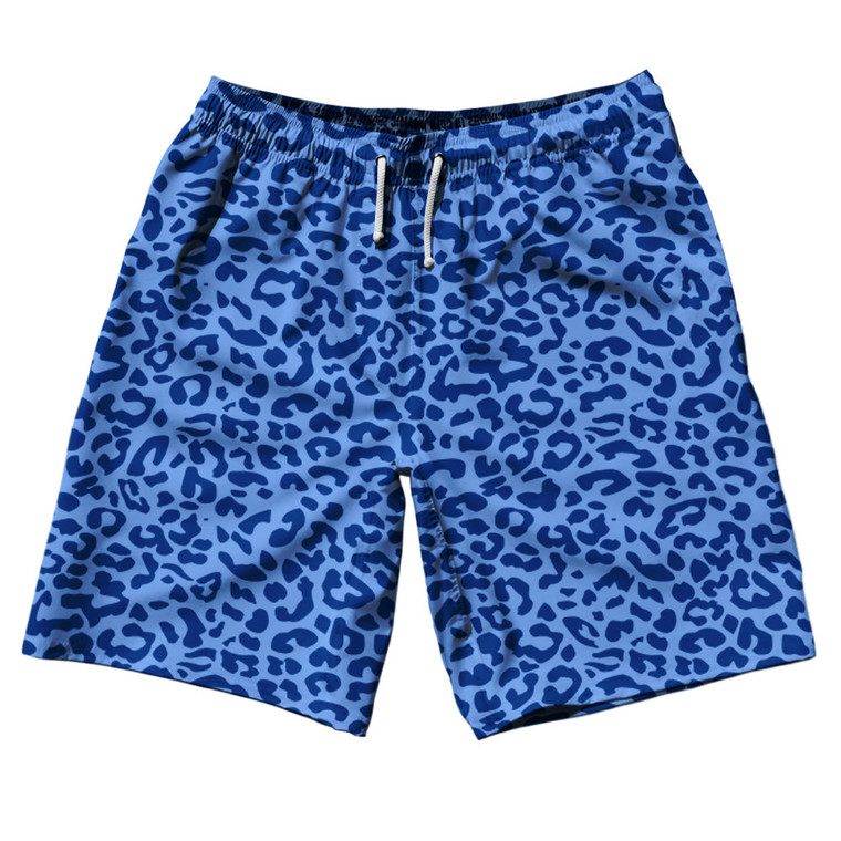 Cheetah Two Tone Blue Carolina 10" Swim Shorts Made in USA - Blue Carolina