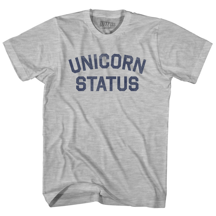 Unicorn Status Womens Cotton Junior Cut T-Shirt - Grey Heather