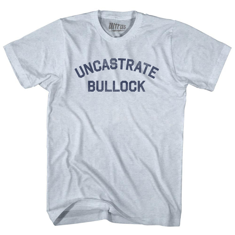 Uncastrated Bullock Adult Tri-Blend T-shirt - Athletic White
