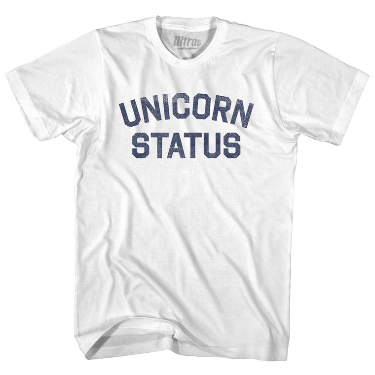 Unicorn Status Womens Cotton Junior Cut T-Shirt - White