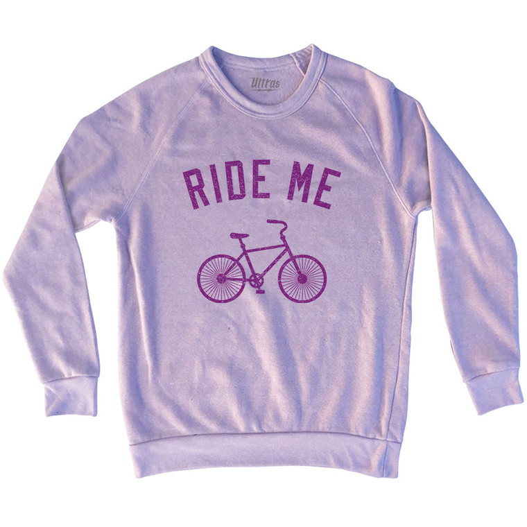 Ride Me Bike Adult Tri-Blend Sweatshirt - Pink