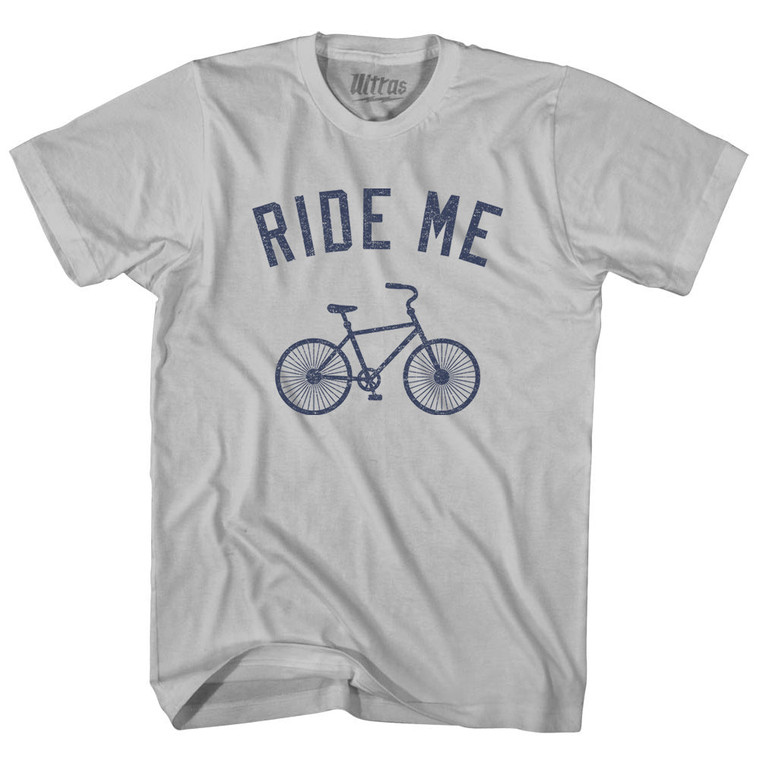 Ride Me Bike Adult Cotton T-shirt - Cool Grey