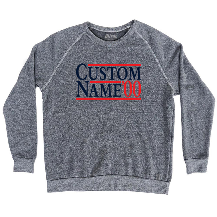 Election Custom Election Two Names And Year Adult Tri-Blend Sweatshirt - Athletic Grey