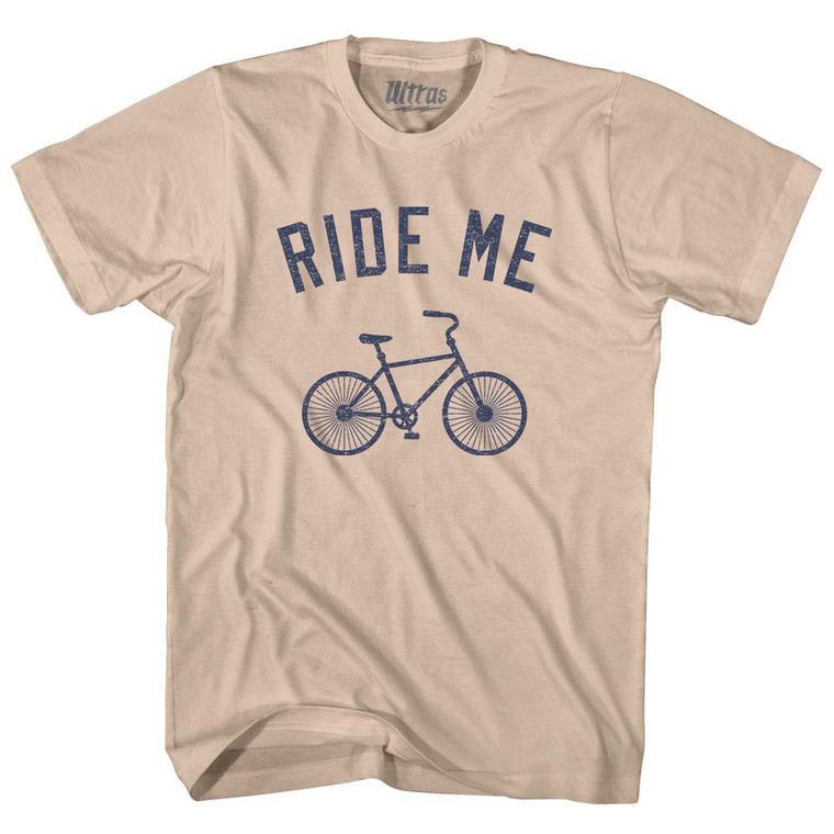 Ride Me Bike Adult Cotton T-shirt - Creme