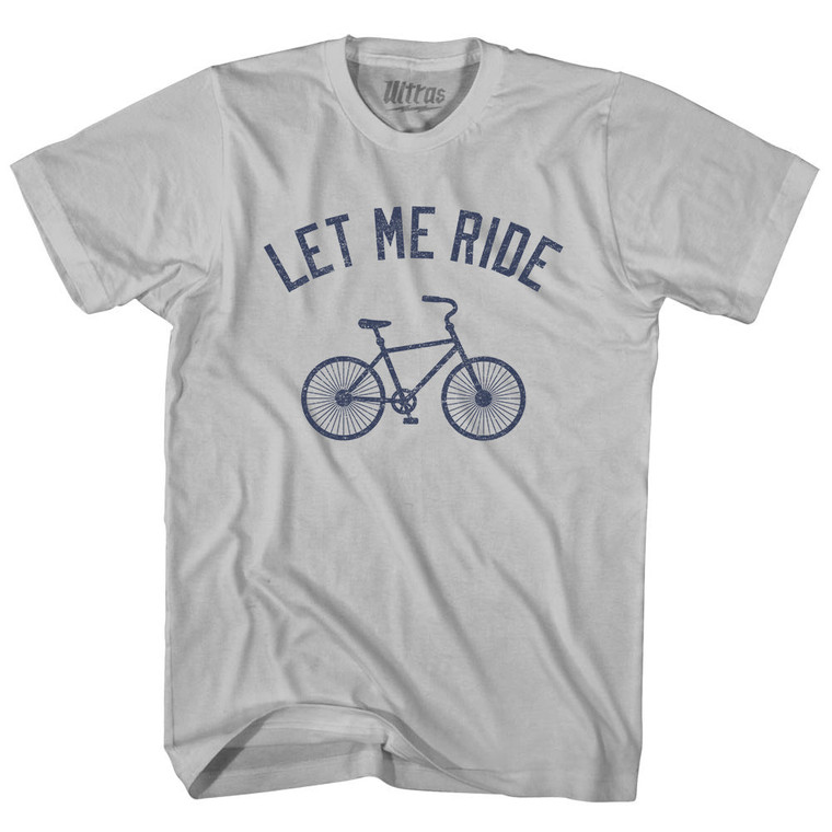 Let Me Ride Bike Adult Cotton T-shirt - Cool Grey