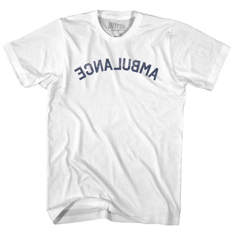 Ambulance Womens Cotton Junior Cut T-Shirt - White