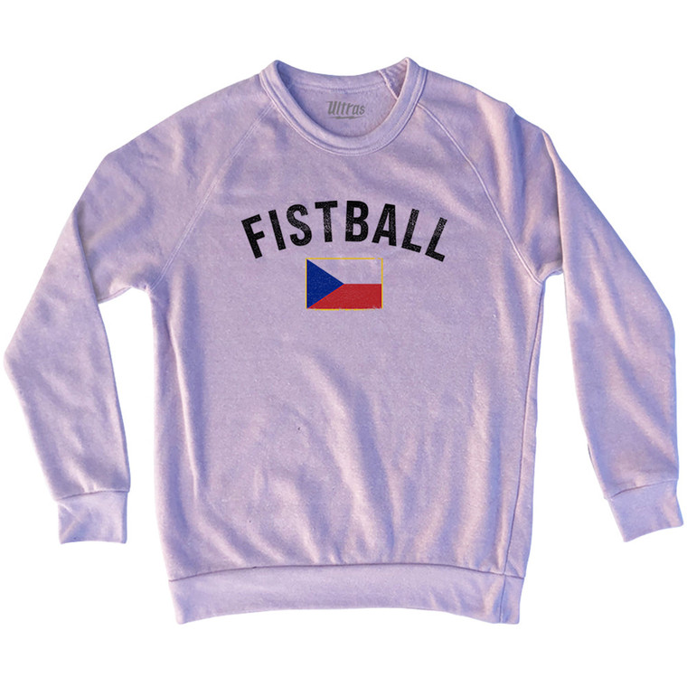 Czech Republic Fistball Country Flag Adult Tri-Blend Sweatshirt - Pink