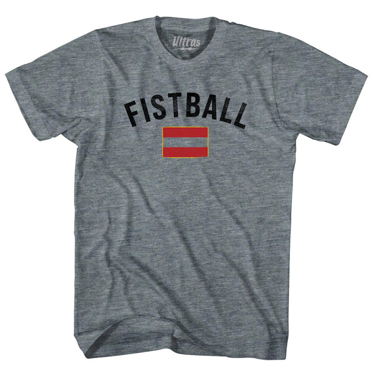 Austria Fistball Country Flag Womens Tri-Blend Junior Cut T-Shirt - Athletic Grey