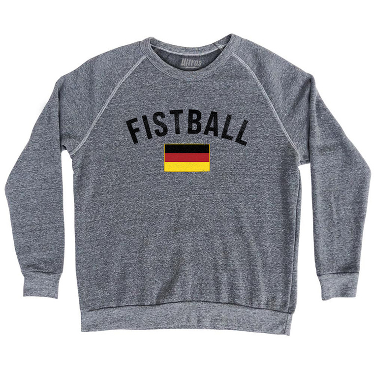 Germany Fistball Country Flag Adult Tri-Blend Sweatshirt - Athletic Grey