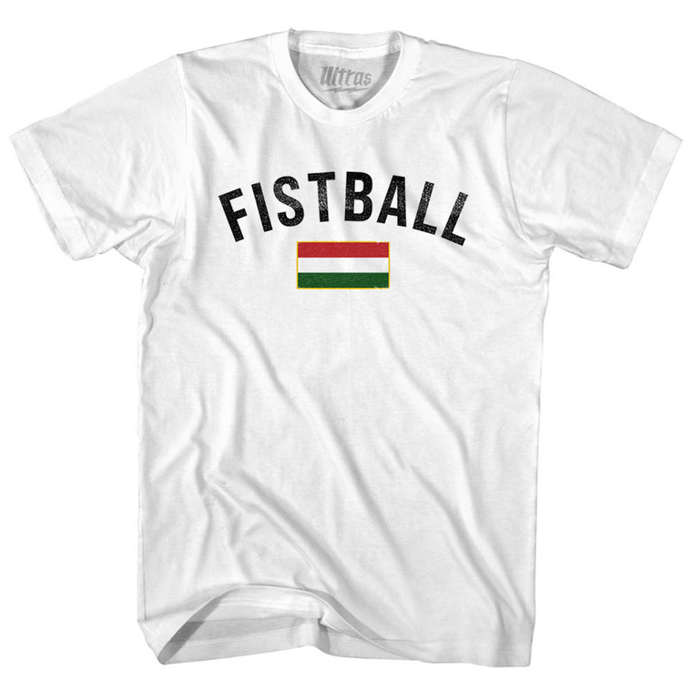 Hungary Fistball Country Flag Womens Cotton Junior Cut T-Shirt - White