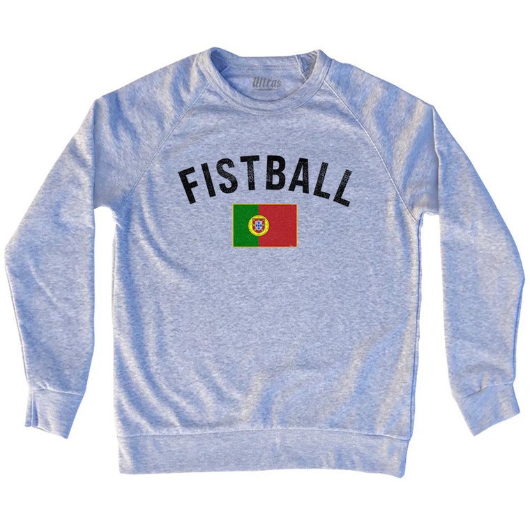 Portugal Fistball Country Flag Adult Tri-Blend Sweatshirt - Grey Heather