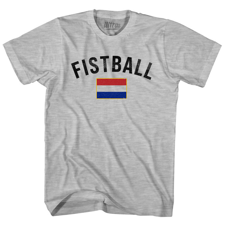 Netherlands Fistball Country Flag Womens Cotton Junior Cut T-Shirt - Grey Heather