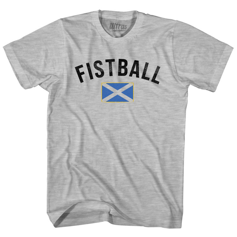 Scotland Fistball Country Flag Youth Cotton T-shirt - Grey Heather