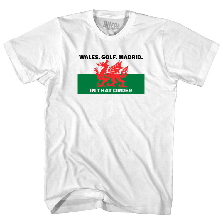 Wales Golf Madrid Womens Cotton Junior Cut T-Shirt - White