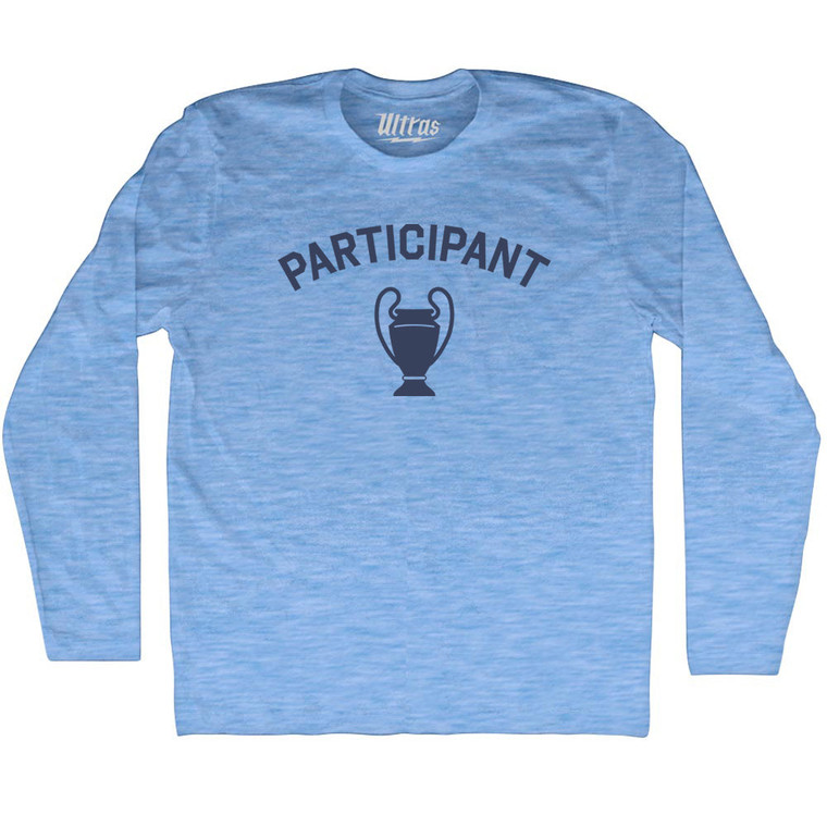 Participant Trophy Adult Tri-Blend Long Sleeve T-shirt - Athletic Blue