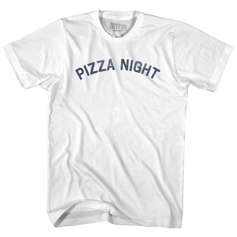 Pizza Night Youth Cotton T-shirt - White