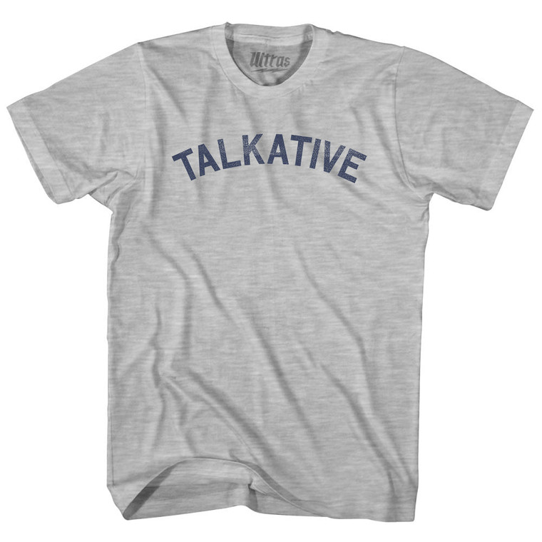 Talkative Womens Cotton Junior Cut T-Shirt - Grey Heather