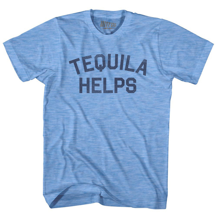 Tequila Helps Adult Tri-Blend T-shirt - Athletic Blue