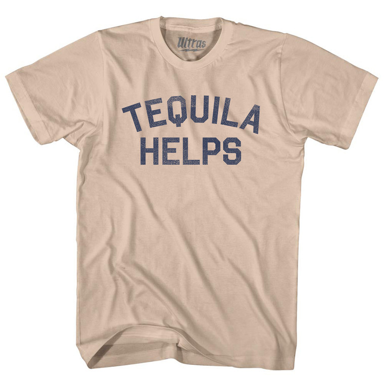 Tequila Helps Adult Cotton T-shirt - Creme