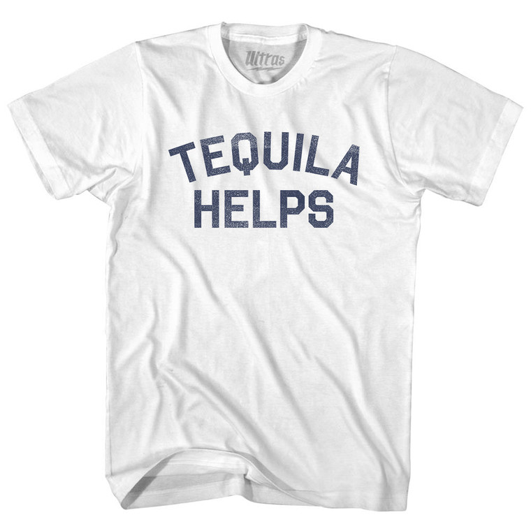 Tequila Helps Womens Cotton Junior Cut T-Shirt - White