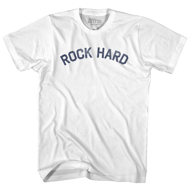 Rock Hard Adult Cotton T-shirt - White