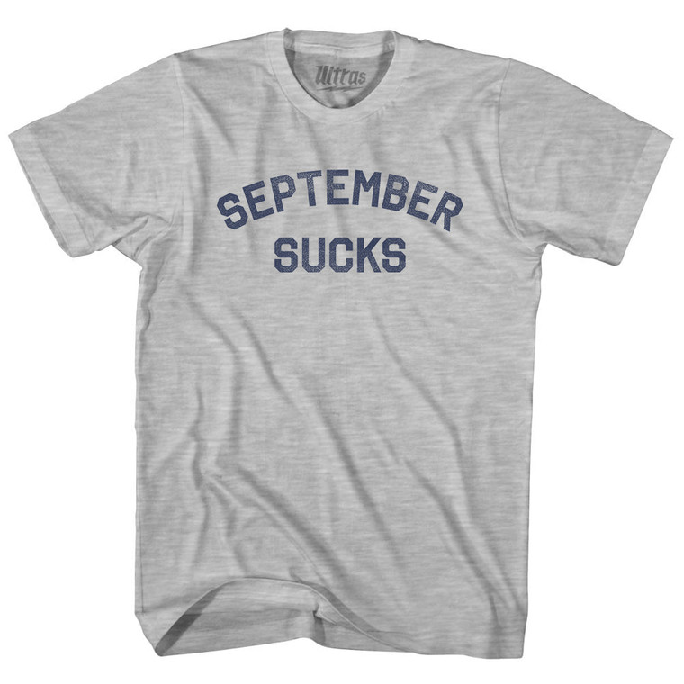 September Sucks Youth Cotton T-shirt - Grey Heather