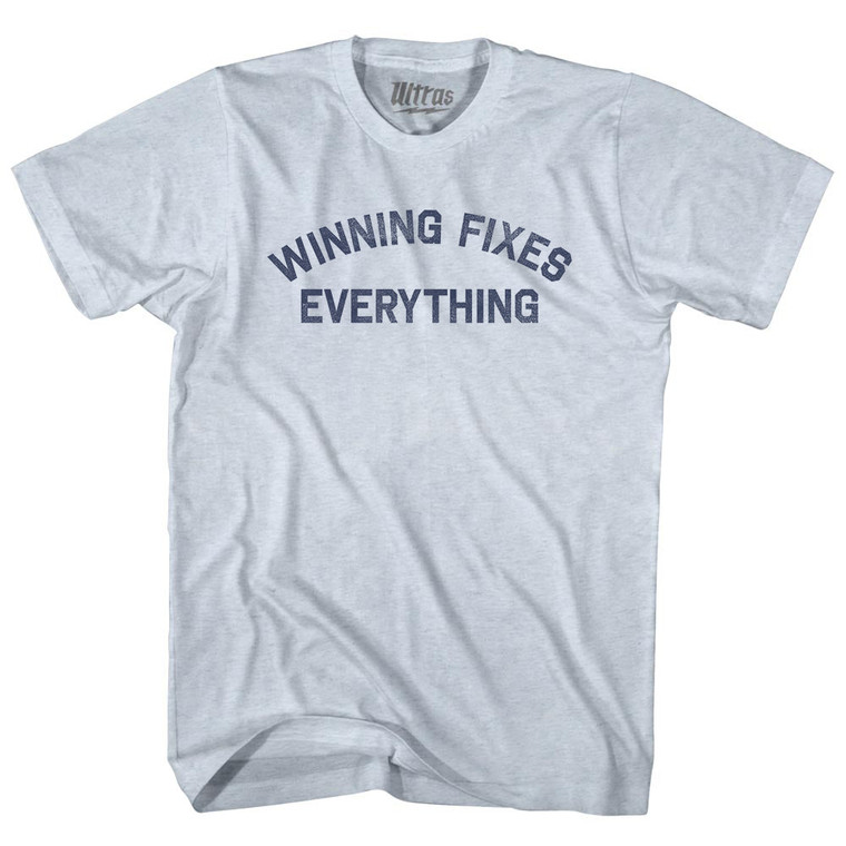 Winning Fixes Everything Adult Tri-Blend T-shirt - Athletic White