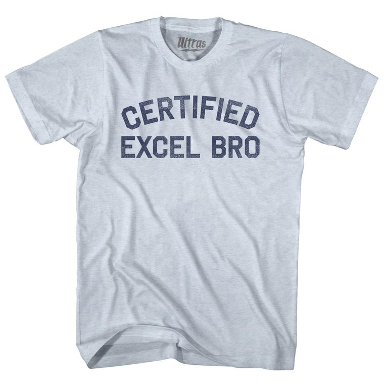 Certified Excel Bro Adult Tri-Blend T-shirt - Athletic White