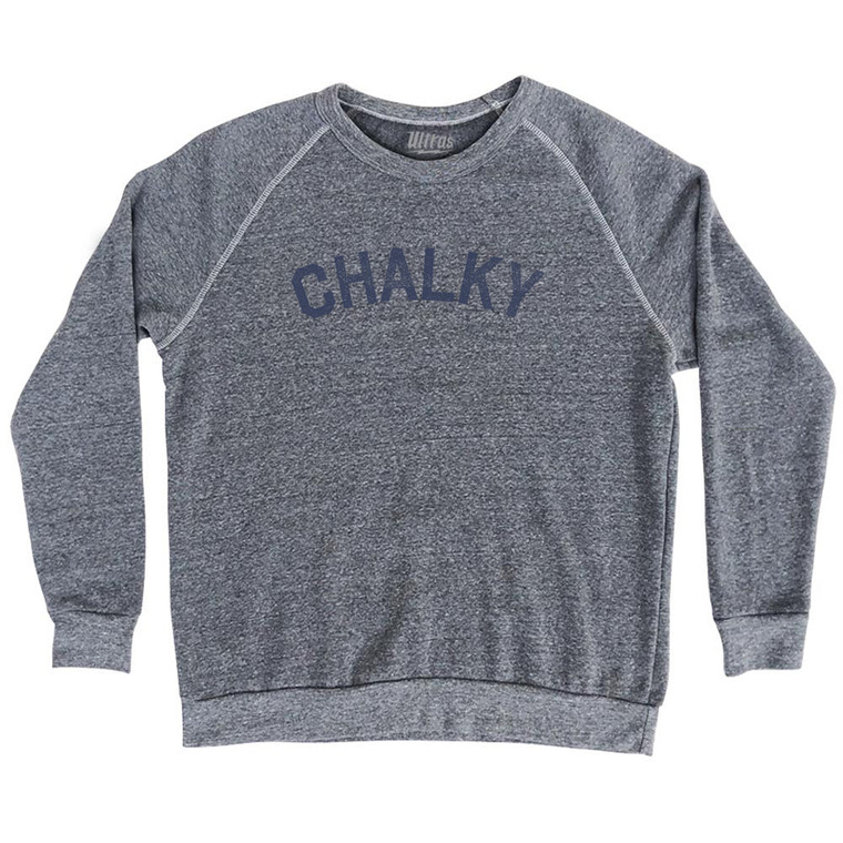 Chalky Adult Tri-Blend Sweatshirt - Athletic Grey
