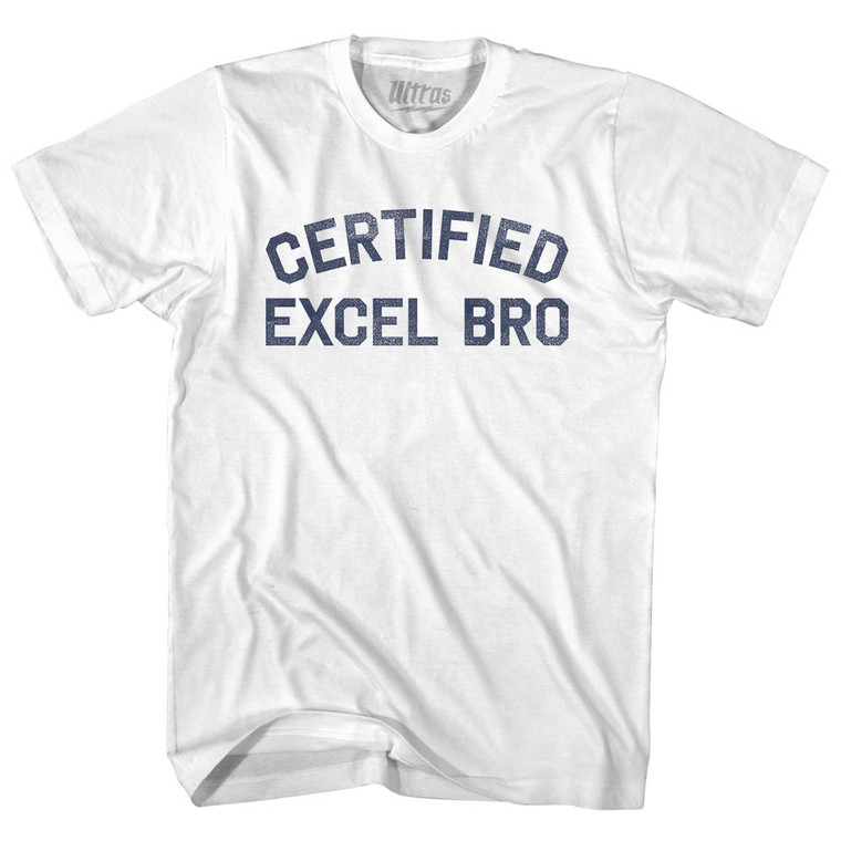 Certified Excel Bro Adult Cotton T-shirt - White