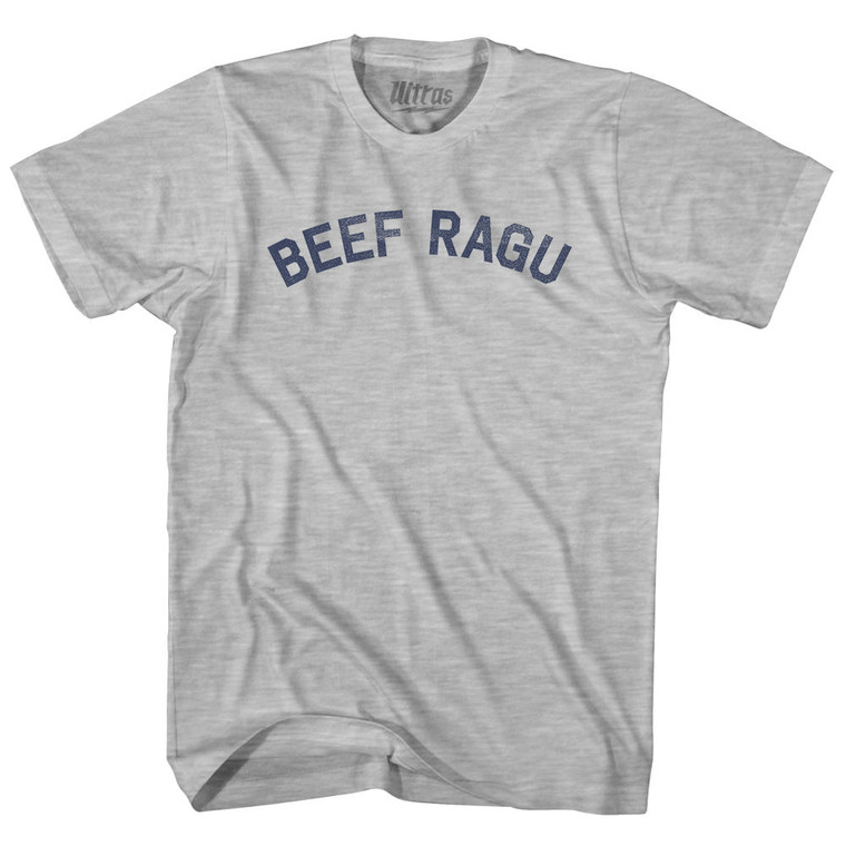 Beef Ragu Womens Cotton Junior Cut T-Shirt - Grey Heather