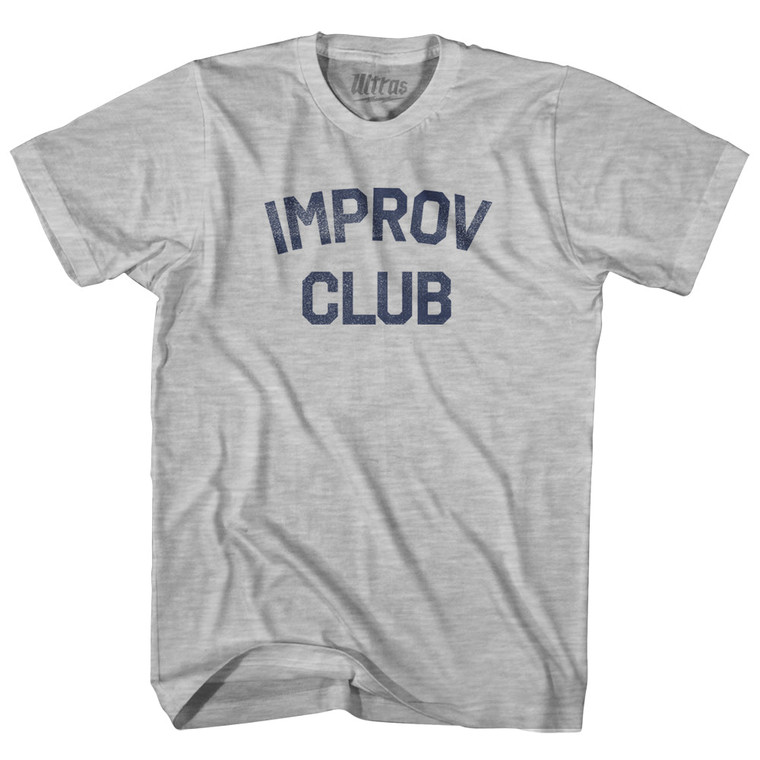 Improv Club Womens Cotton Junior Cut T-Shirt - Grey Heather