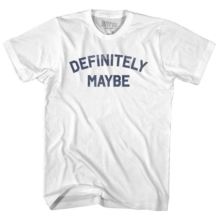 Definitely Maybe Womens Cotton Junior Cut T-Shirt - White