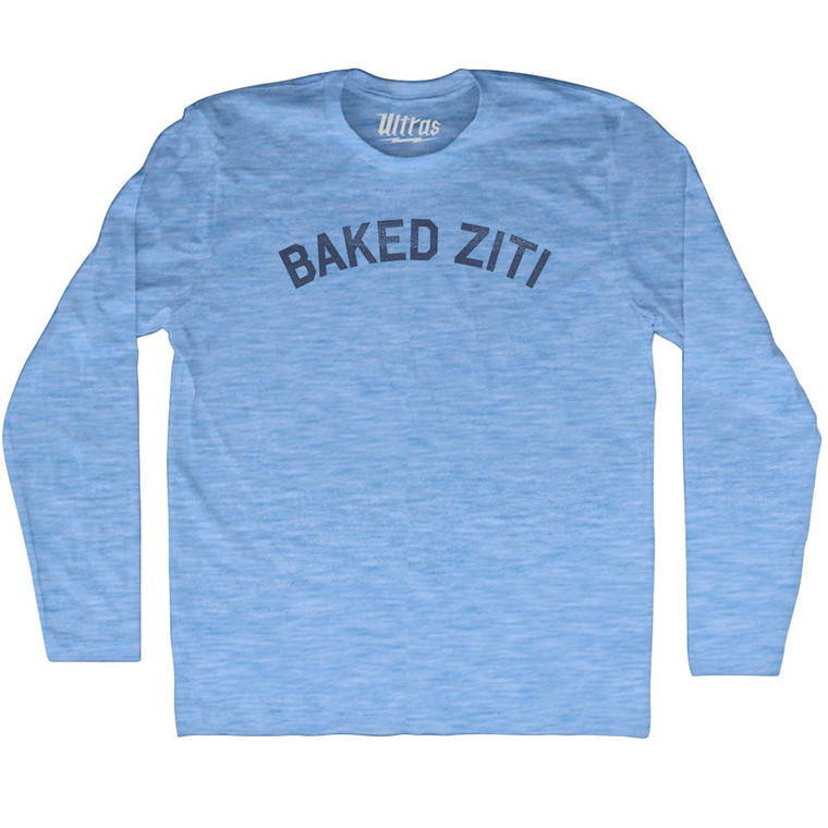 Baked Ziti Adult Tri-Blend Long Sleeve T-shirt - Athletic Blue