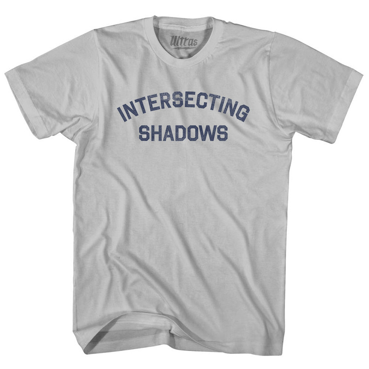 Intersecting Shadows Adult Cotton T-shirt - Cool Grey