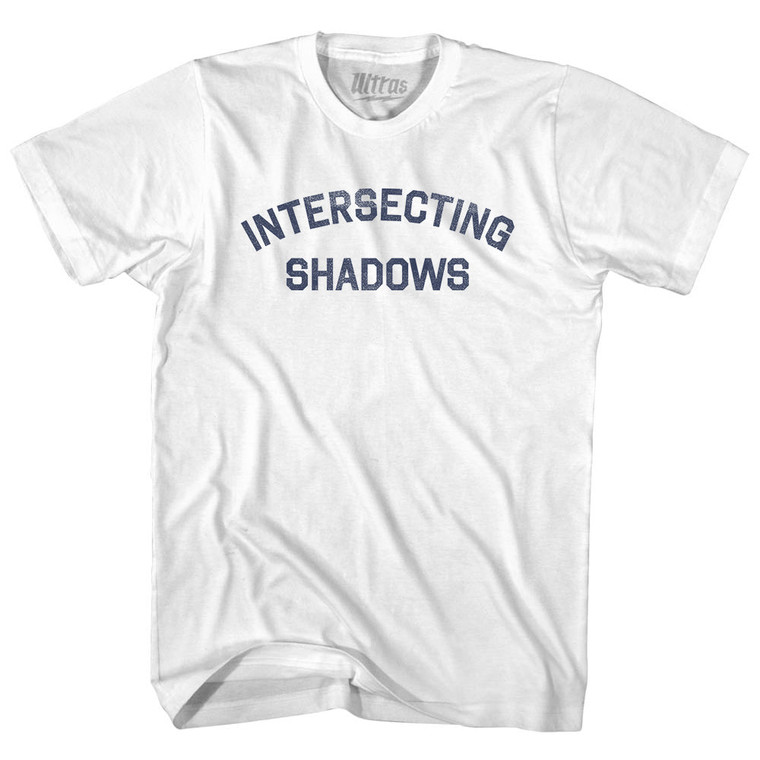 Intersecting Shadows Womens Cotton Junior Cut T-Shirt - White