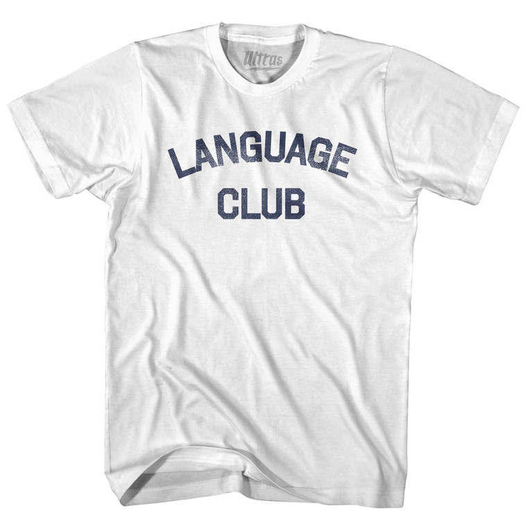 Language Club Womens Cotton Junior Cut T-Shirt - White