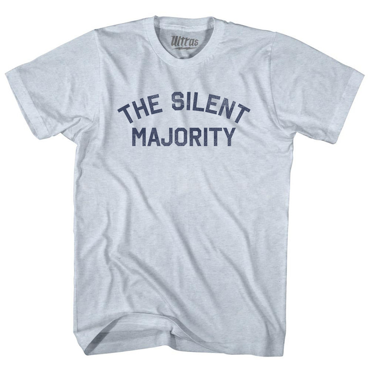 The Silent Majority Adult Tri-Blend T-shirt - Athletic White