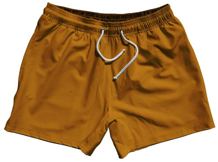 Adult X-LARGE- Orange Burnt Blank 5" Swim Shorts Made in USA- Final Sale SXL4