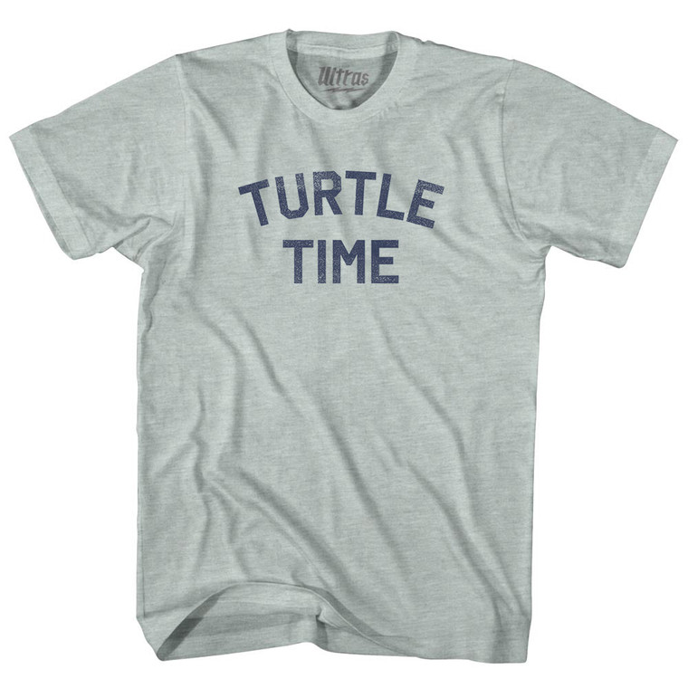 Turtle Time Adult Tri-Blend T-shirt - Athletic Cool Grey