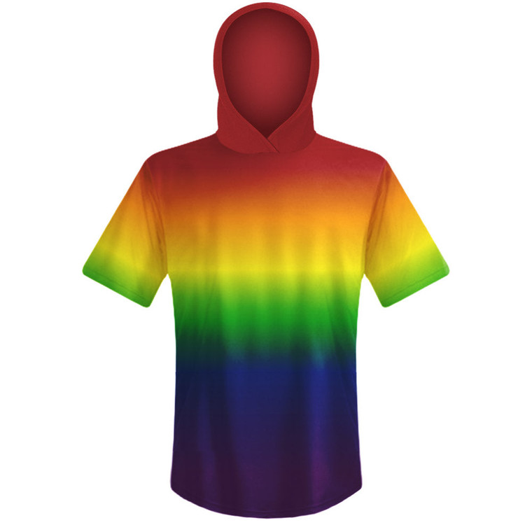 Rainbow Ombre Shooter Hoodie - Rainbow