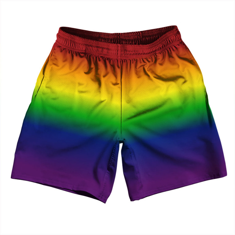 Rainbow Ombre Soccer Shorts Made In USA - Rainbow