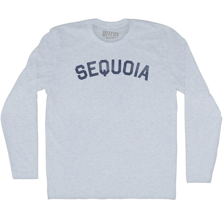 Sequoia Adult Tri-Blend Long Sleeve T-shirt - Athletic White