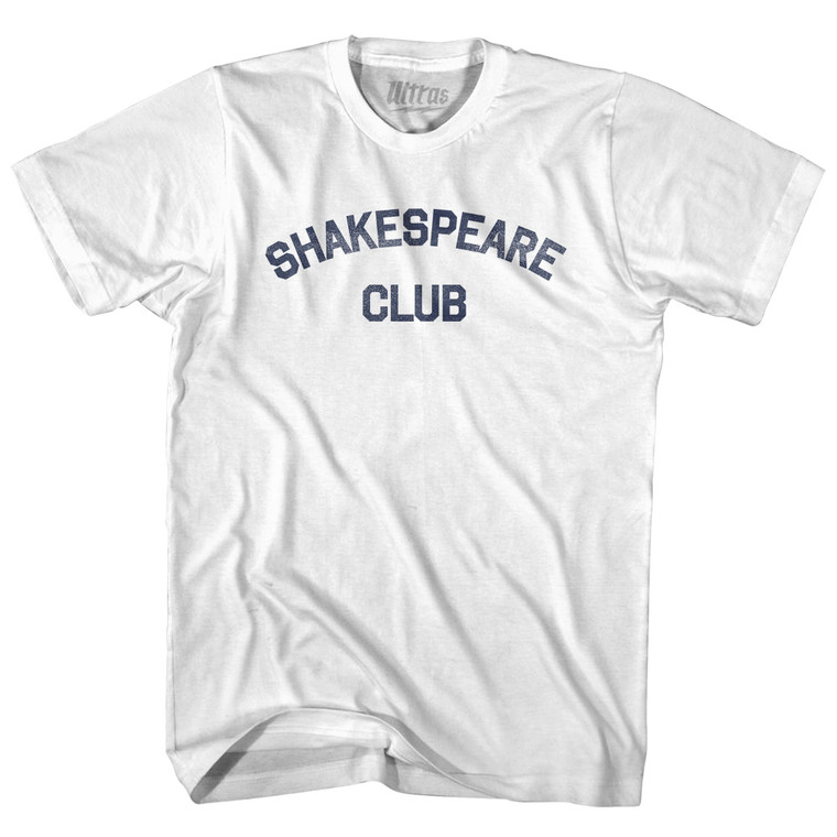 Shakespeare Club Womens Cotton Junior Cut T-Shirt - White
