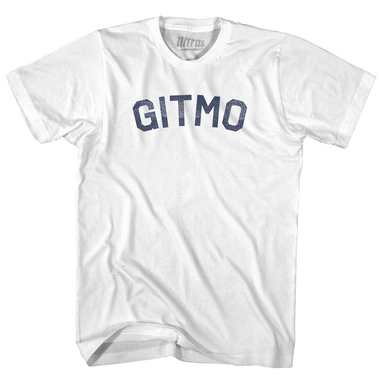 Gitmo Womens Cotton Junior Cut T-Shirt - White