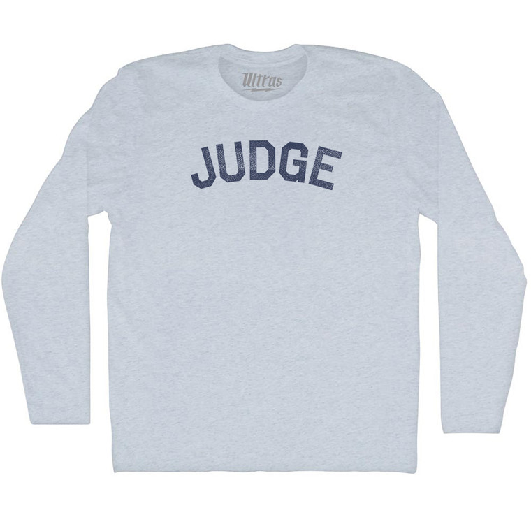 Judge Adult Tri-Blend Long Sleeve T-shirt - Athletic White